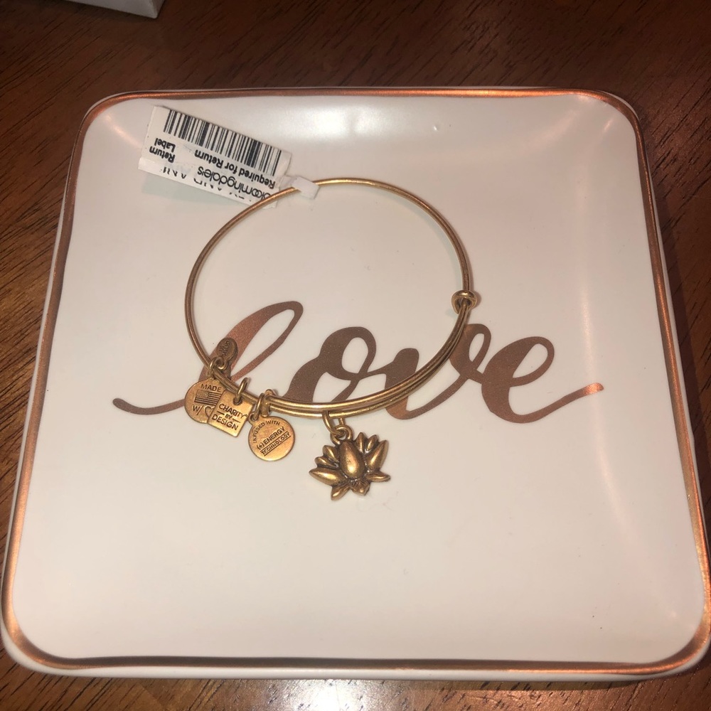 Alex and Ani Lotus Blossom Gold Bracelet